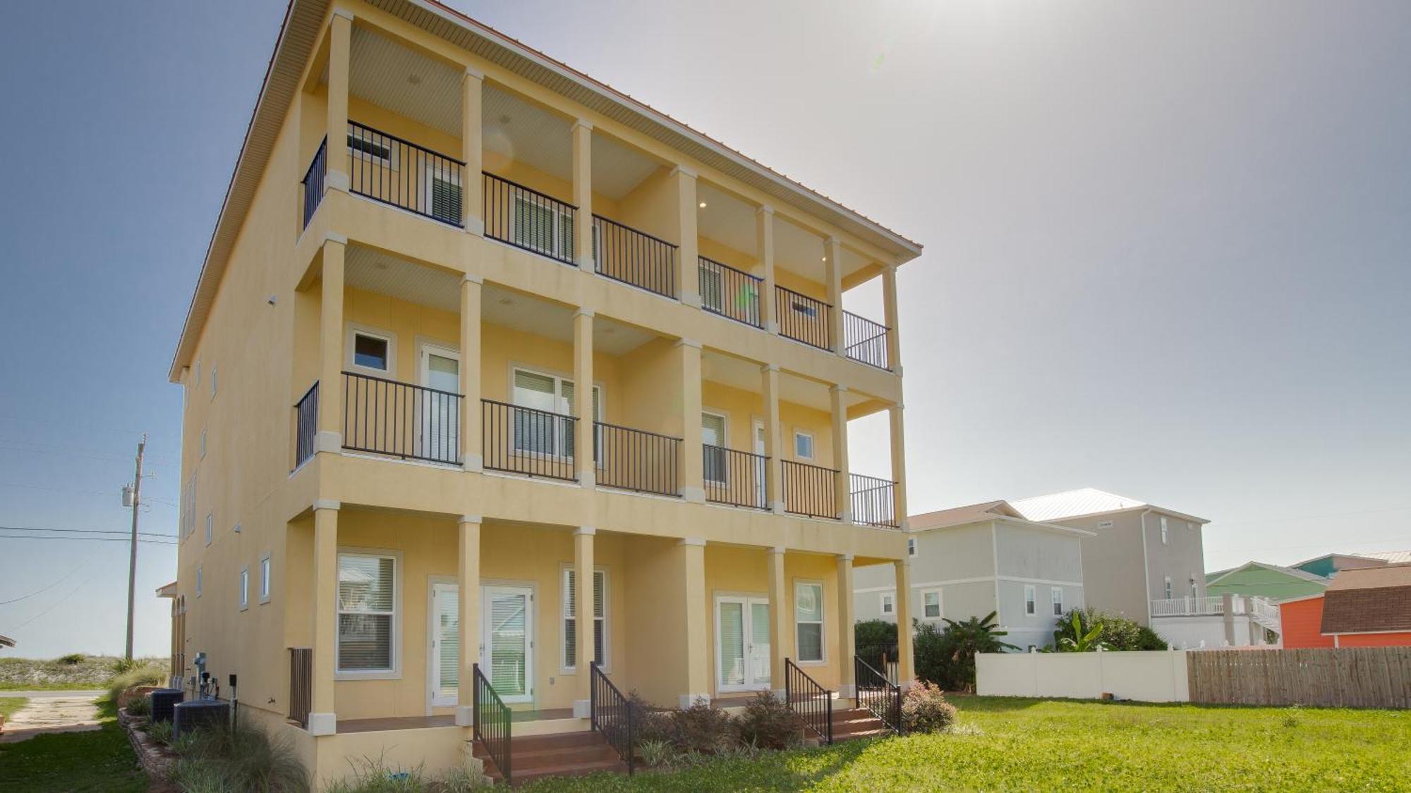 2 Gulf View Balconies! 3 Story Townhome With 4 Bedrooms, 4 Bathrooms! Sleeps12 Panama City Beach Exterior photo